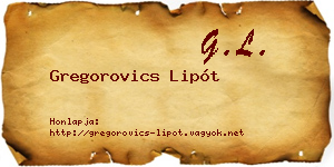 Gregorovics Lipót névjegykártya